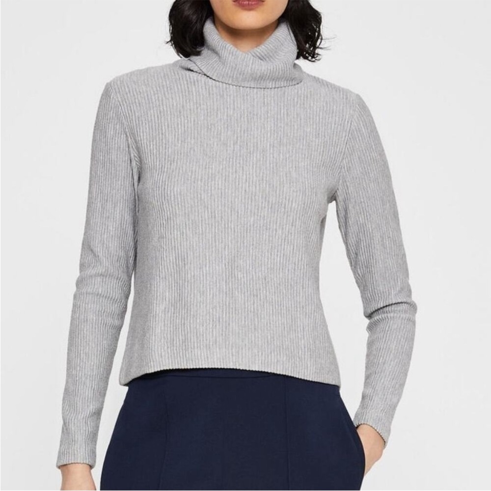 Club Monaco Meredy Rib-Knit Turtleneck Top